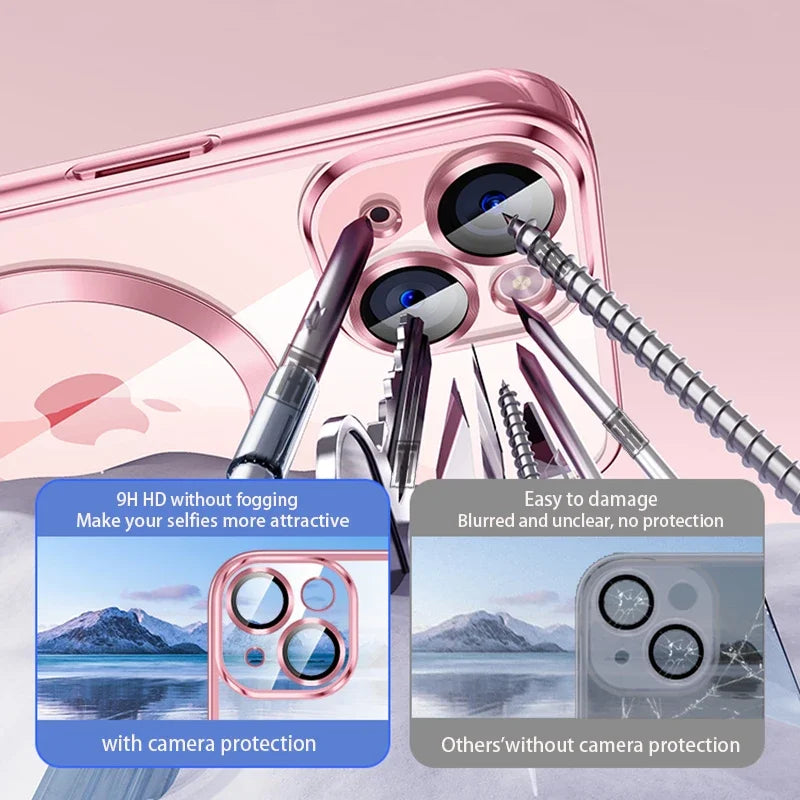 Clear Magnetic Silicone Case for iPhone