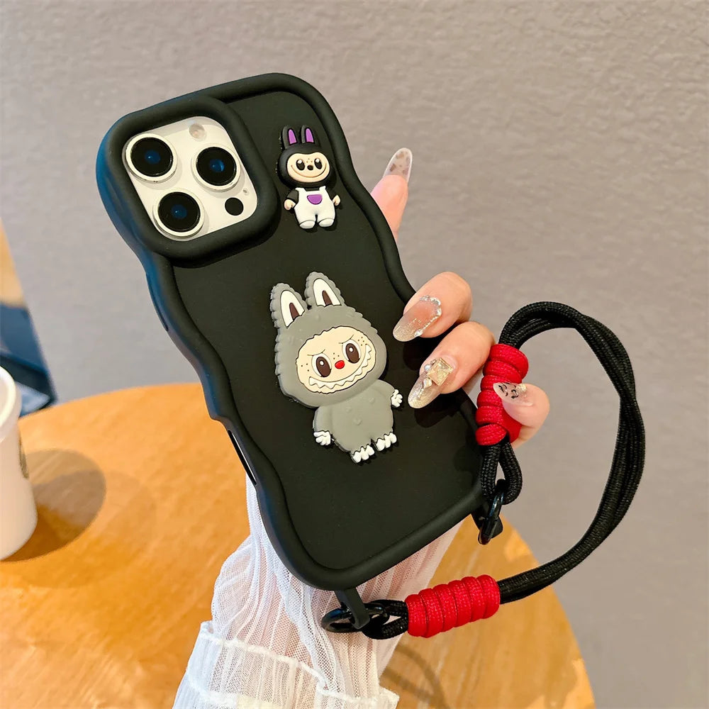 Cartoon Animal Phone Case with Strap
