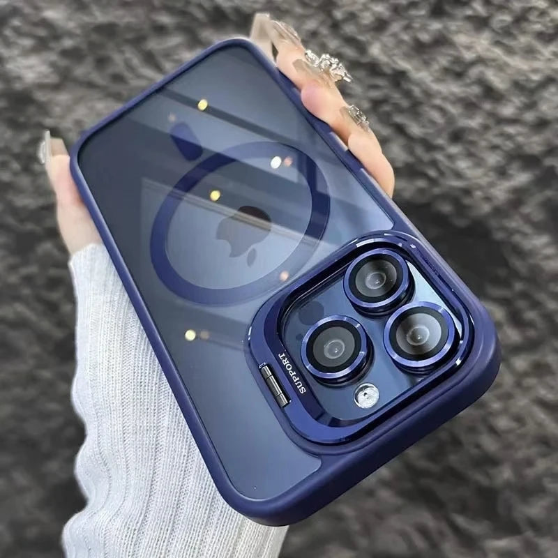 Transparent Magnetic Stand Phone Case