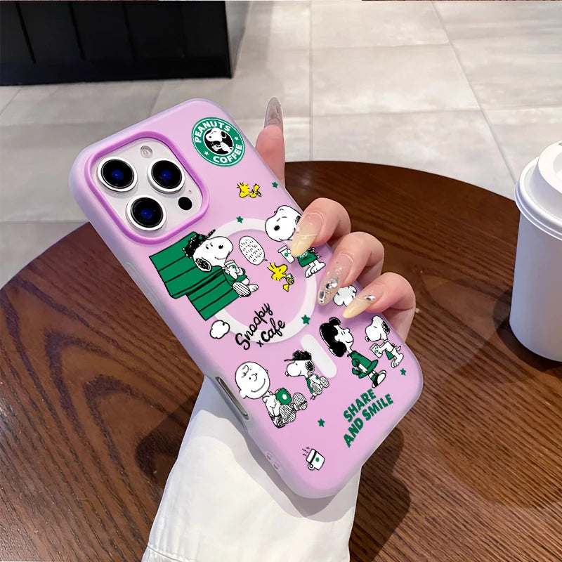 Snoopy Coffee Magnetic Phone Case