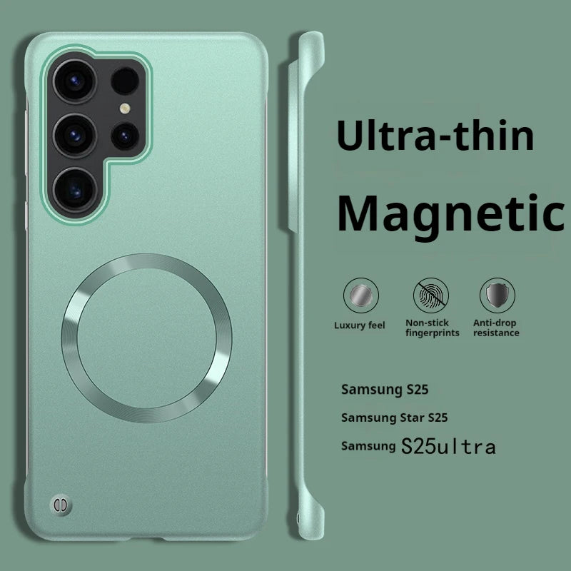 Ultra-Thin Metallic Paint Magnetic Case for Samsung Galaxy  Magsafe -Compatible Matte Cooling Armor