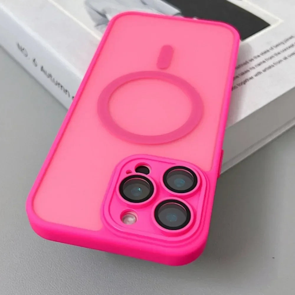 Magnetic Matte Armor Shockproof Case for iPhone with MagSafe