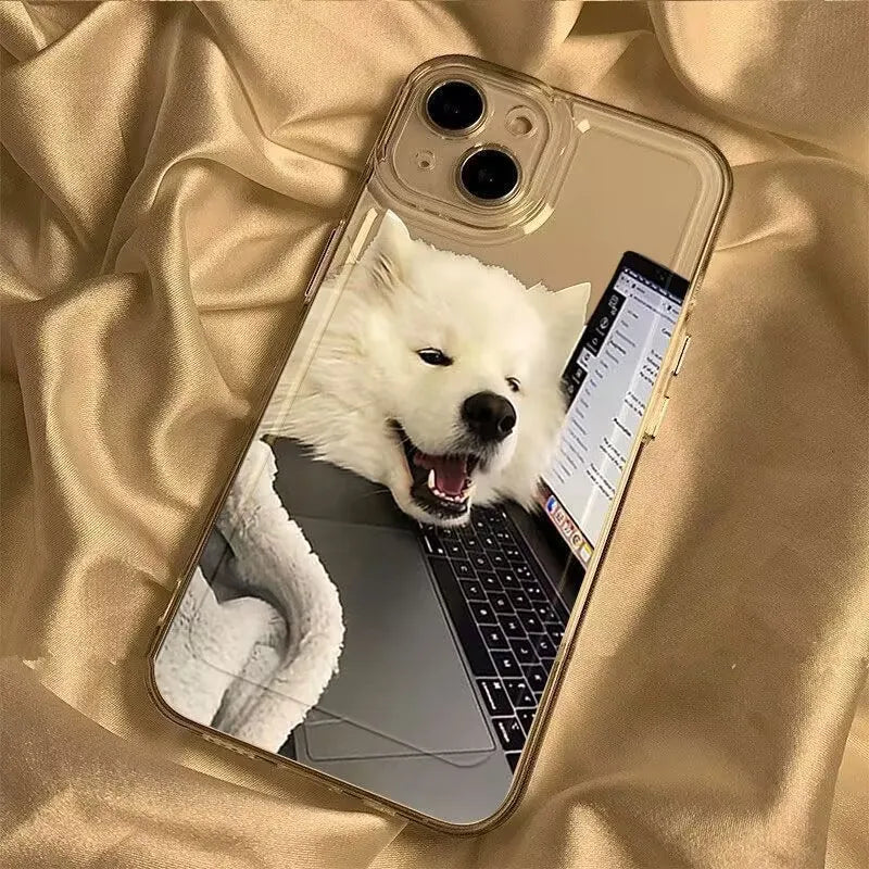 Cute Puppy & Kitty Couple Phone Case for iPhone