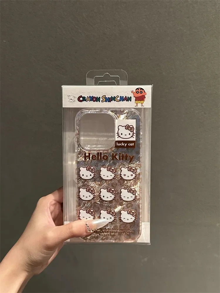 Hello Kitty Leopard Print Strap Phone Case for iPhone