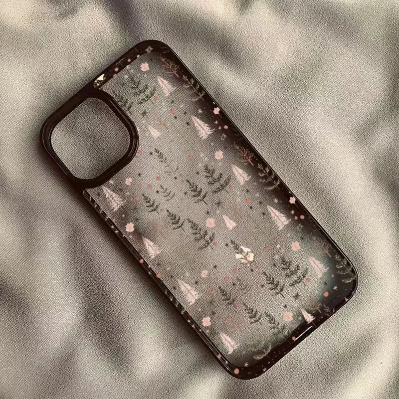 Cute Christmas Tree & Gingerbread Phone Case for iPhone