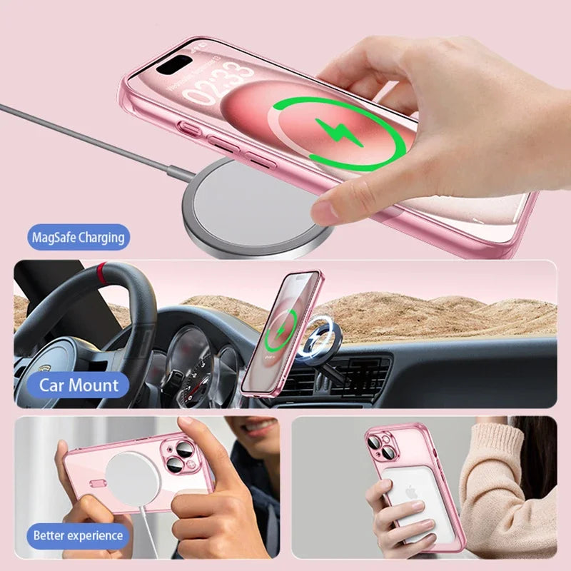 Clear Magnetic Silicone Case for iPhone