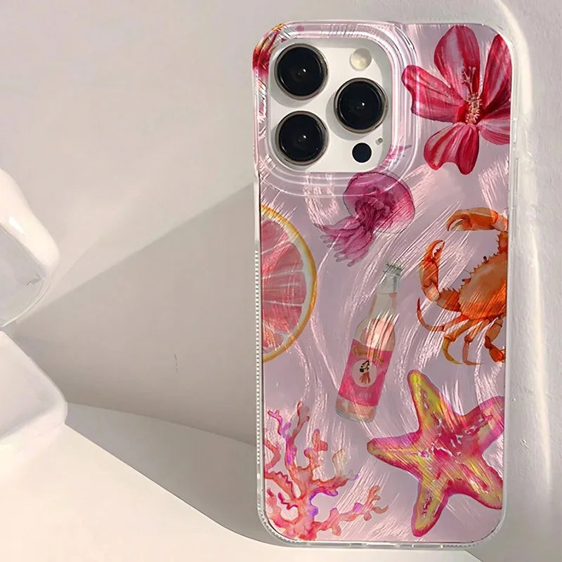 Pink Heart Jellyfish Phone Case
