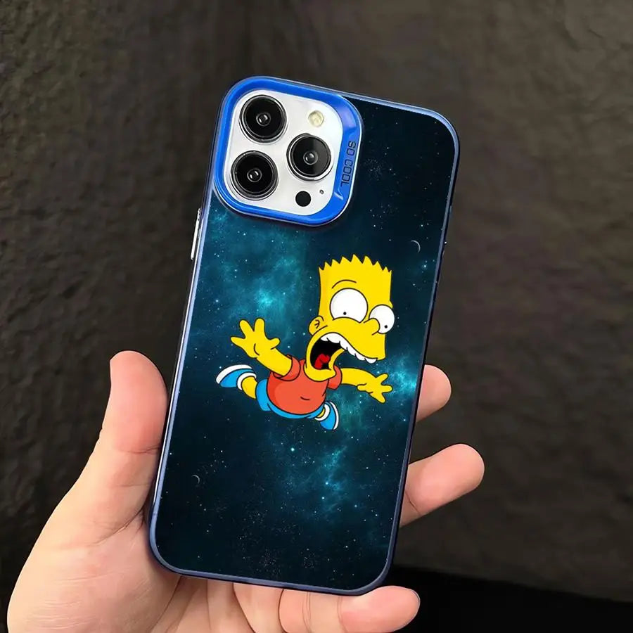 Cartoon The Simpsons Matte Phone Case for iPhone