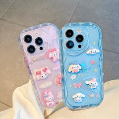 Melody & Cinnamoroll Case with Stand for iPhone