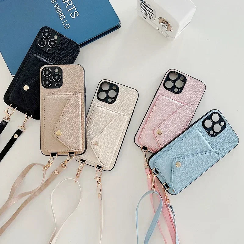 Crossbody Leather Wallet Phone Case