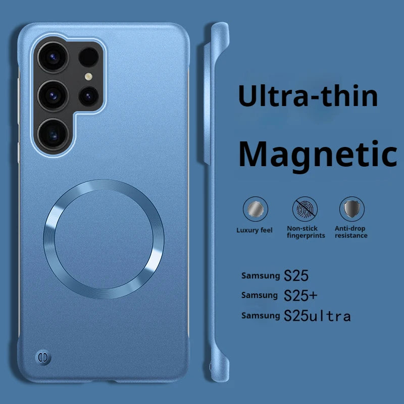 Ultra-Thin Metallic Paint Magnetic Case for Samsung Galaxy  Magsafe -Compatible Matte Cooling Armor