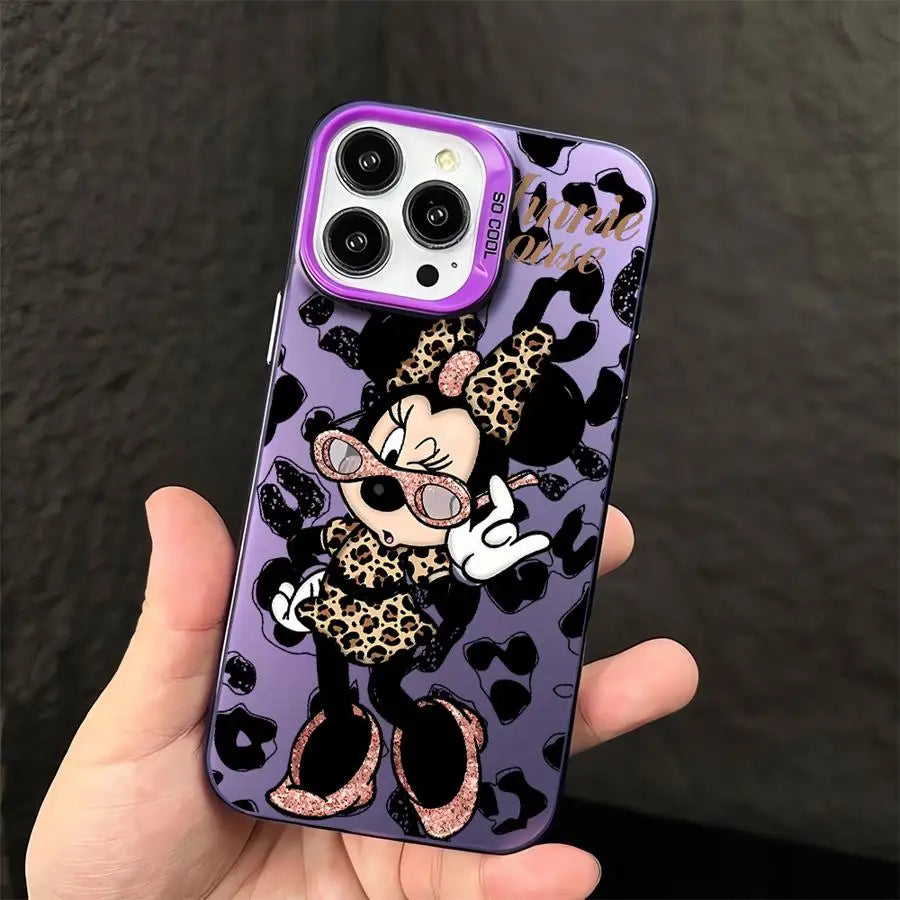 Disney Leopard Mickey Minnie Phone Case for iPhone