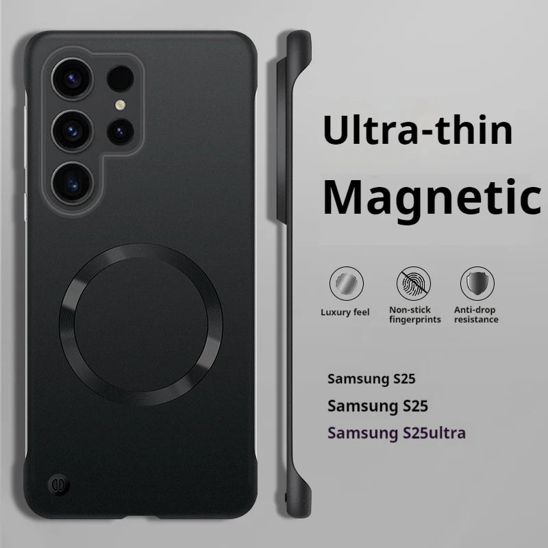 Ultra-Thin Metallic Paint Magnetic Case for Samsung Galaxy  Magsafe -Compatible Matte Cooling Armor