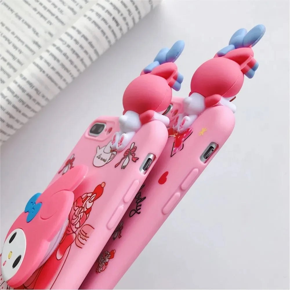 3D Hello Kitty Melody Silicone Phone Case