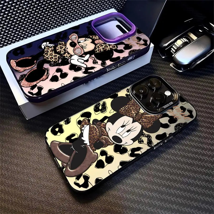Disney Leopard Mickey Minnie Phone Case for iPhone