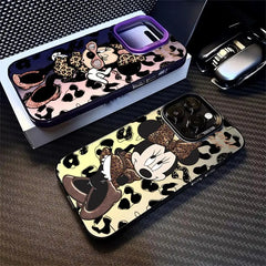 Disney Leopard Mickey Minnie Phone Case for iPhone
