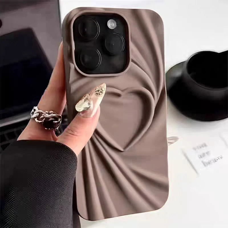 Love Heart Silicone Phone Case for iPhone