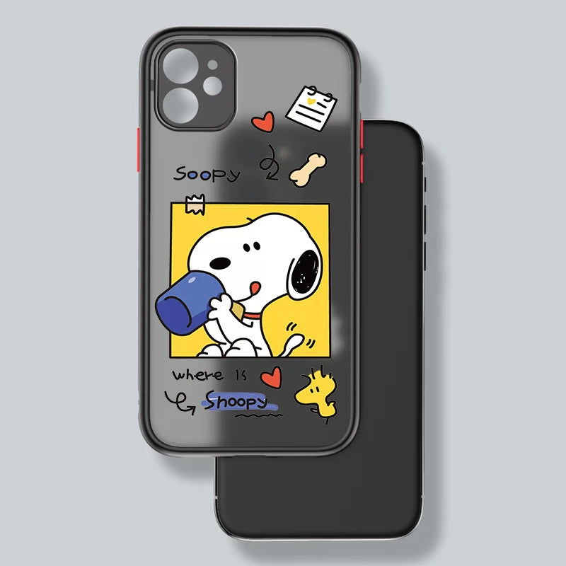 Frosted Snoopy Translucent Phone Case