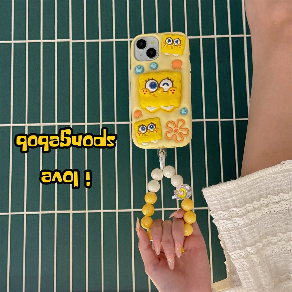 3D SpongeBob Soft Silicone Phone Case