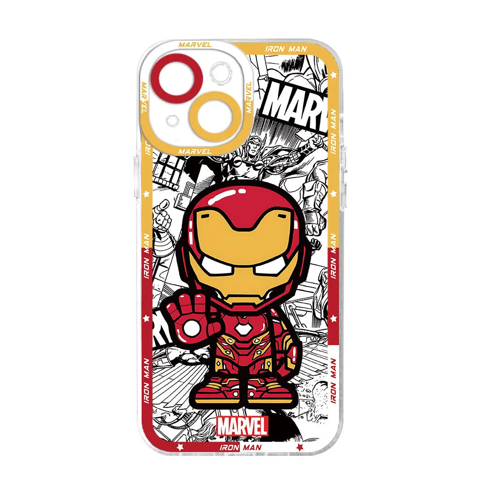Marvel Spider-Man & Venom Clear Phone Case for iPhone