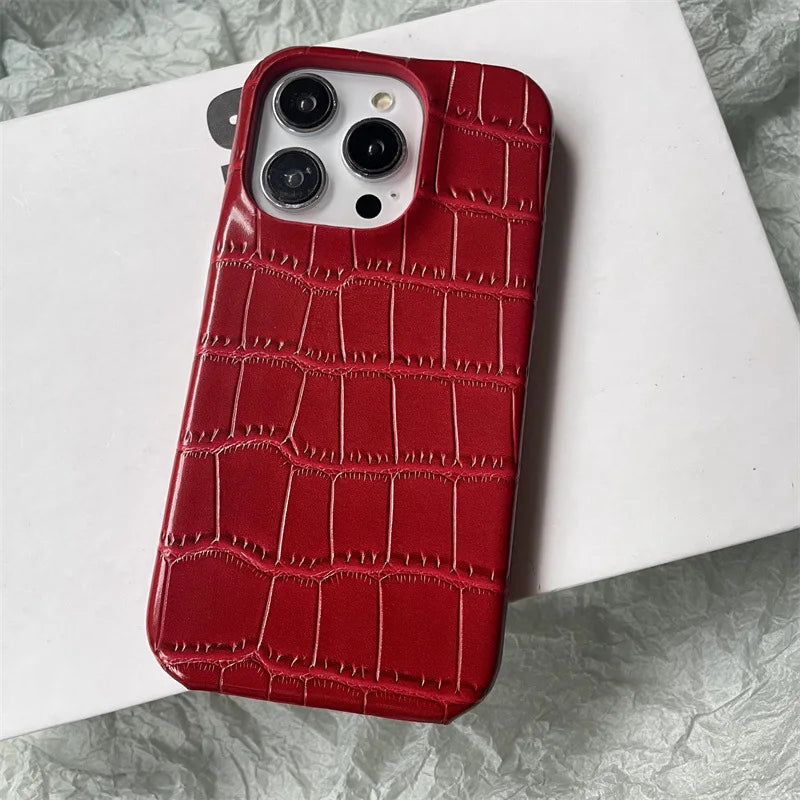 Crocodile Pattern Leather Phone Case