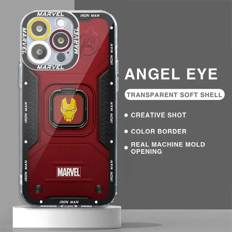 Marvel Iron Man & Spider-Man Logo Phone Case for iPhone