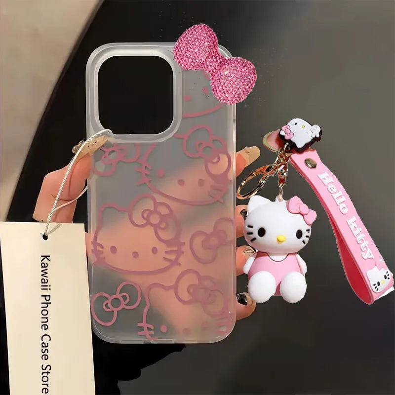 Big Hello Kitty Pink Bow Y2K Case for iPhone