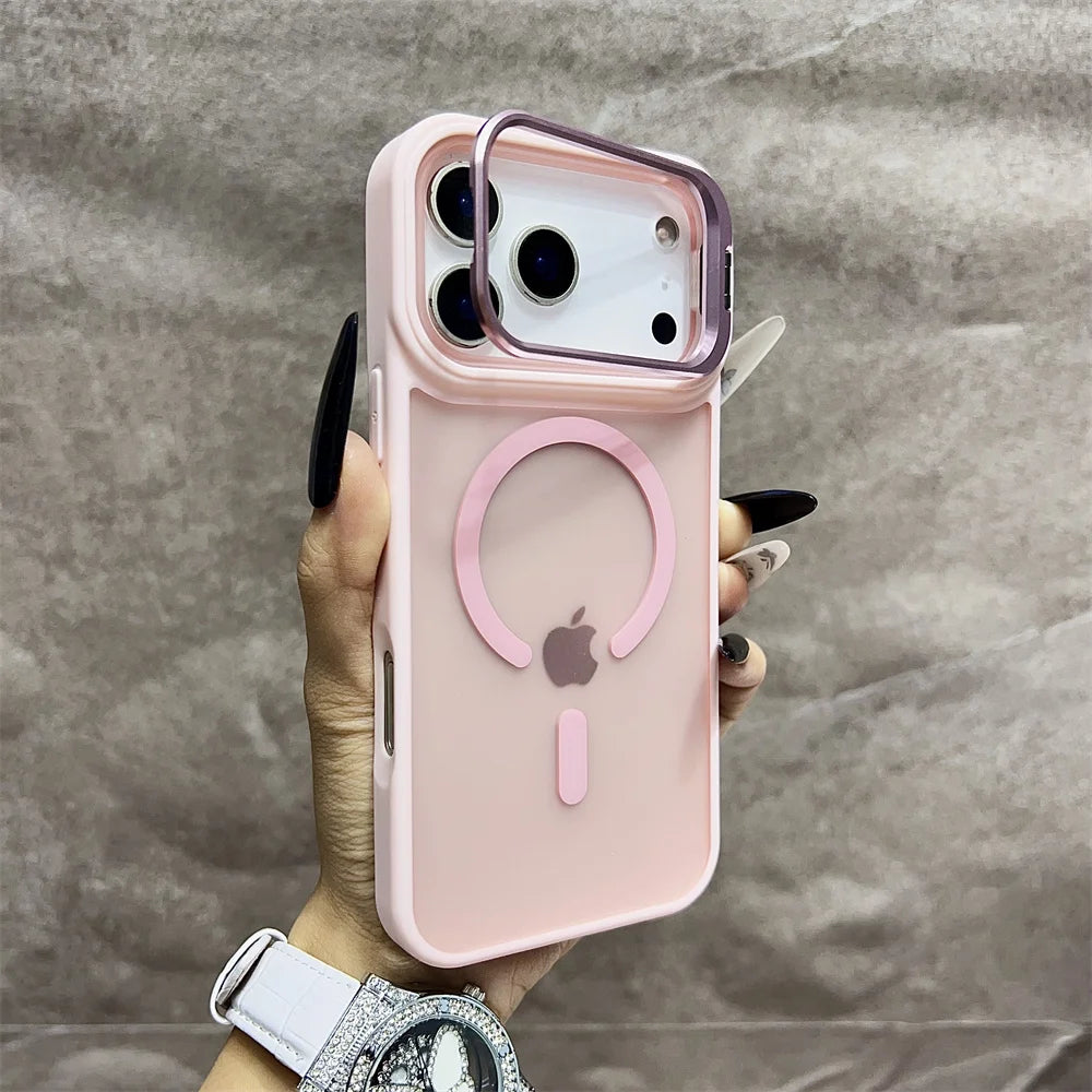 Matte Magnetic Translucent Stand Phone Case