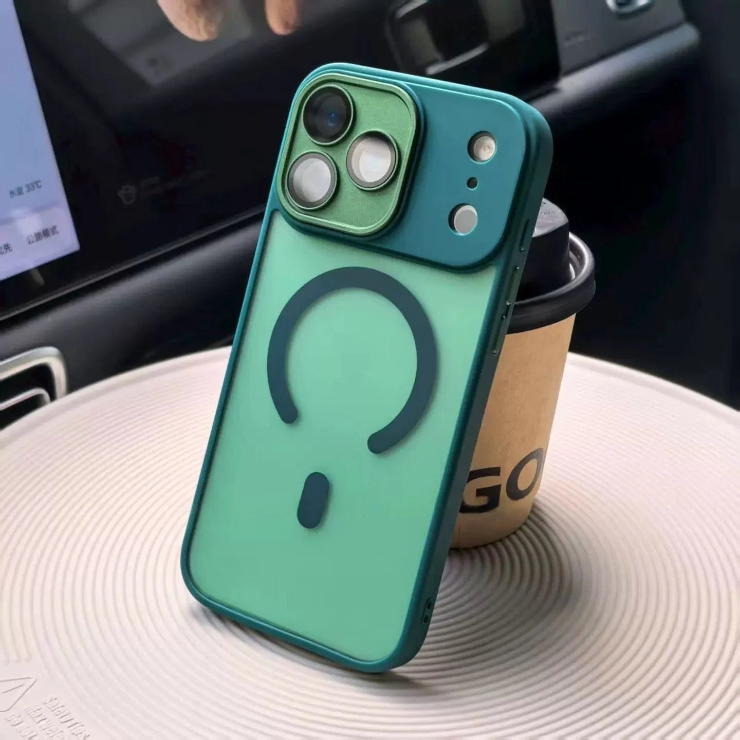 Matte Translucent Magnetic Lens Protect Phone Case