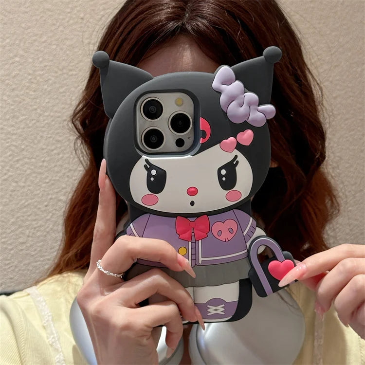Hello Kitty & Kuromi Handbag Phone Case