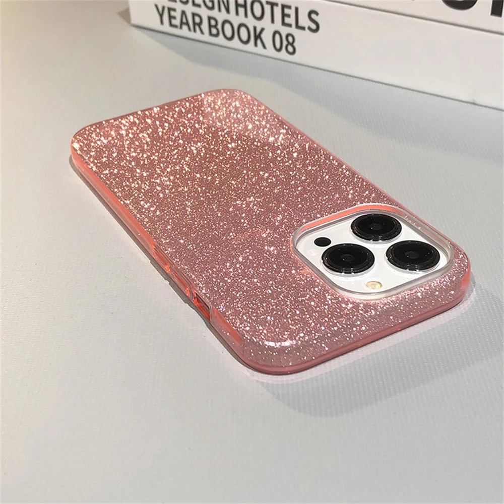 Glitter Gradient Shockproof Case For iPhone