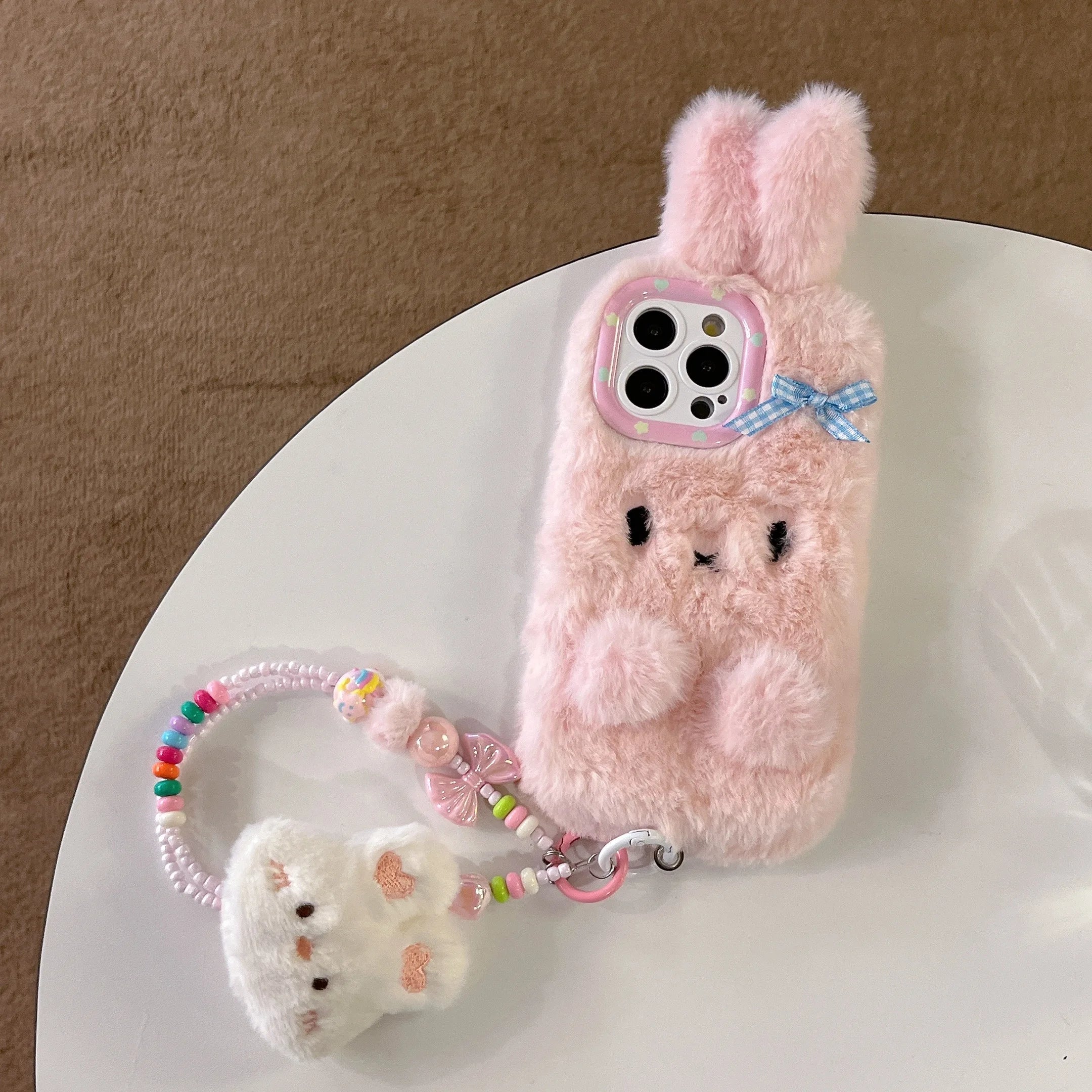 3D Rabbit Plush Winter Case for iPhone