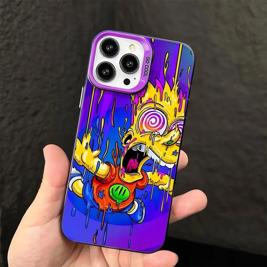 Cartoon The Simpsons Matte Phone Case for iPhone