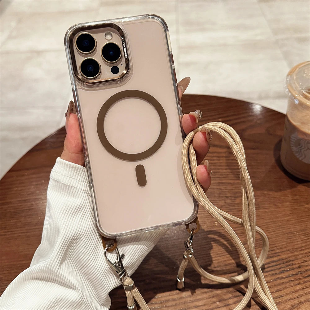 Crossbody Magnetic Lanyard Phone Case for iPhone