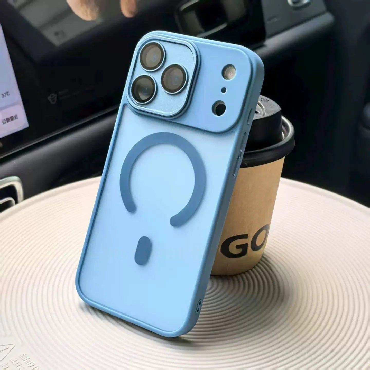Matte Translucent Magnetic Lens Protect Phone Case