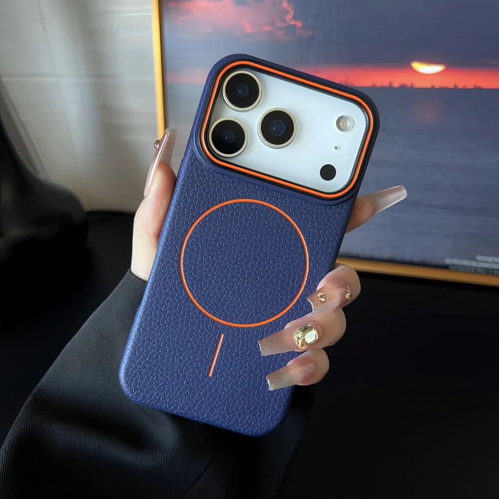 Lichee Pattern Magnetic Phone Case
