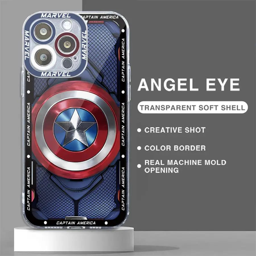 Marvel Iron Man & Spider-Man Logo Phone Case for iPhone