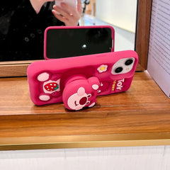 3D Stitch & Kitty Face Case with Holder for iPhone