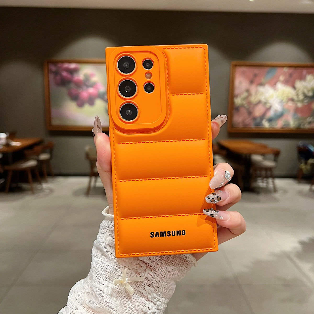 Wave Puffer Silicone Case for Samsung