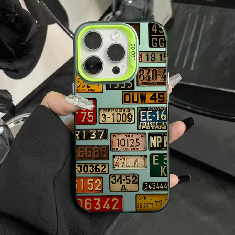 Vintage Car License Plate Phone Case for iPhone