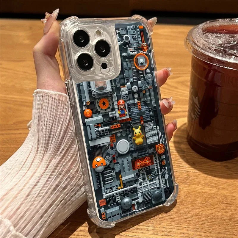 Super Mario Print Clear Phone Case
