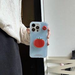 Stereoscopic Tomato Phone Case with Holder