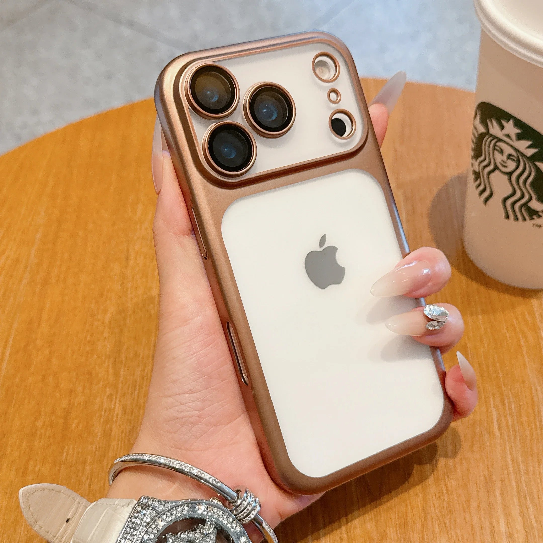Transparent Plating Frame Phone Case