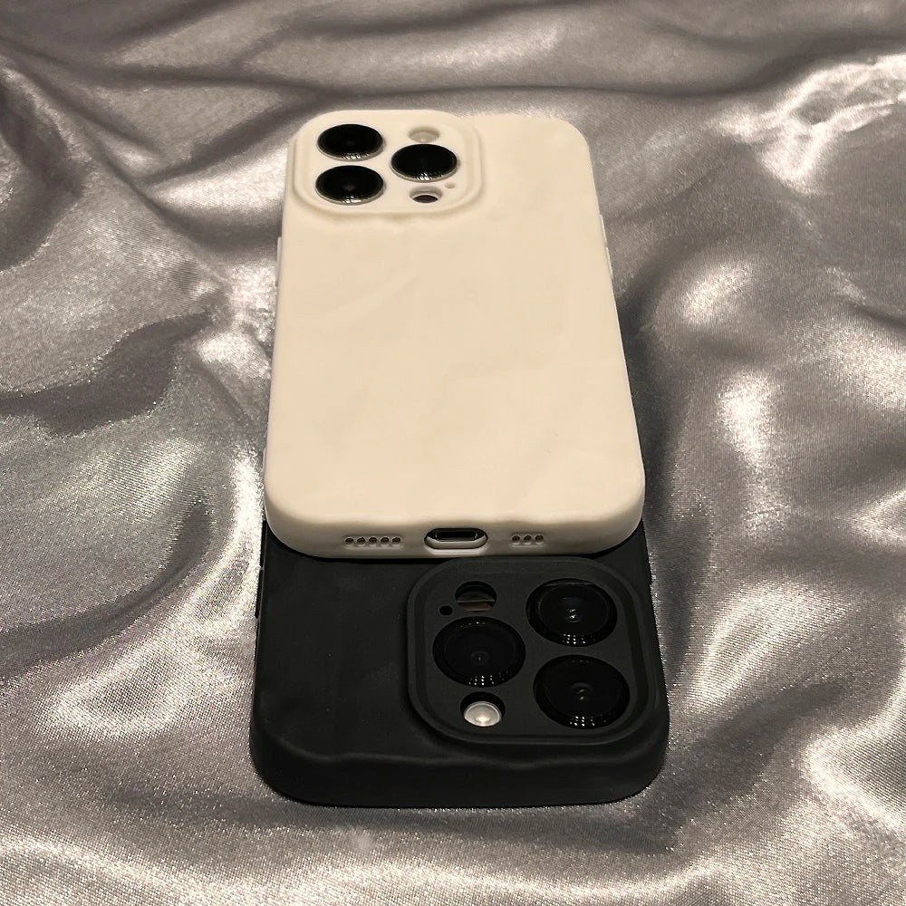 Fold Texture Soft Silicone Case for iPhone