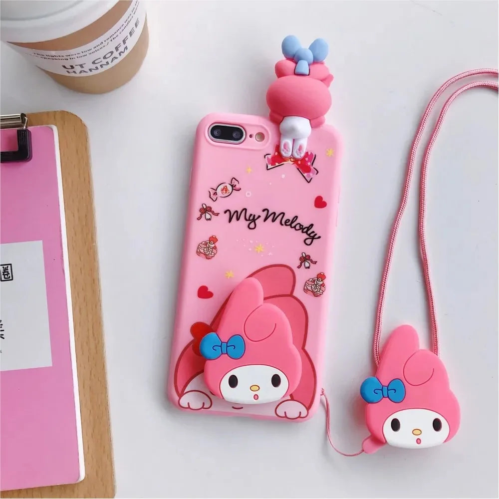 3D Hello Kitty Melody Silicone Phone Case