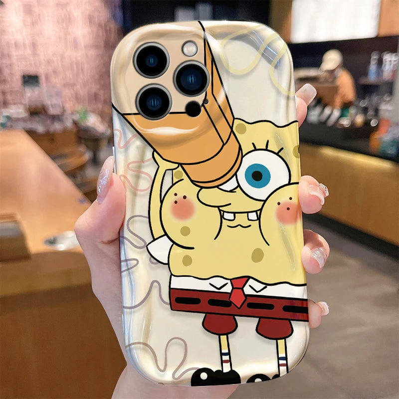 SpongeBob Soft Silicone Phone Case for iPhone