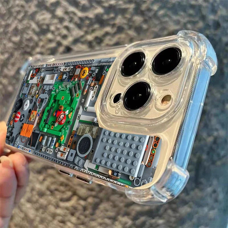 Super Mario Print Clear Phone Case