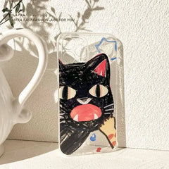 Angry Cat Clear Case for iPhone