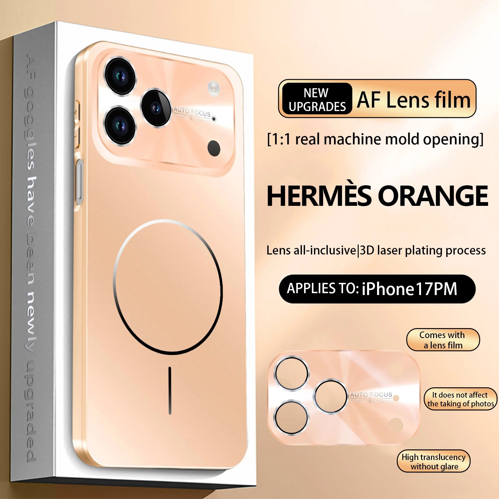 Plating Magnetic Crystal Lens Phone Case