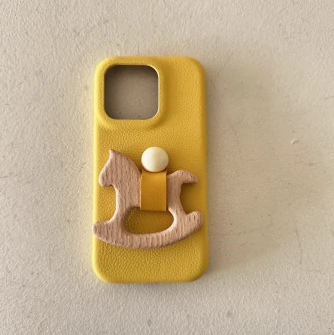 Retro Trojan Ring Buckle Phone Case for iPhone
